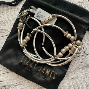 Lizzy James Silver and Gold Beaded Bracelets